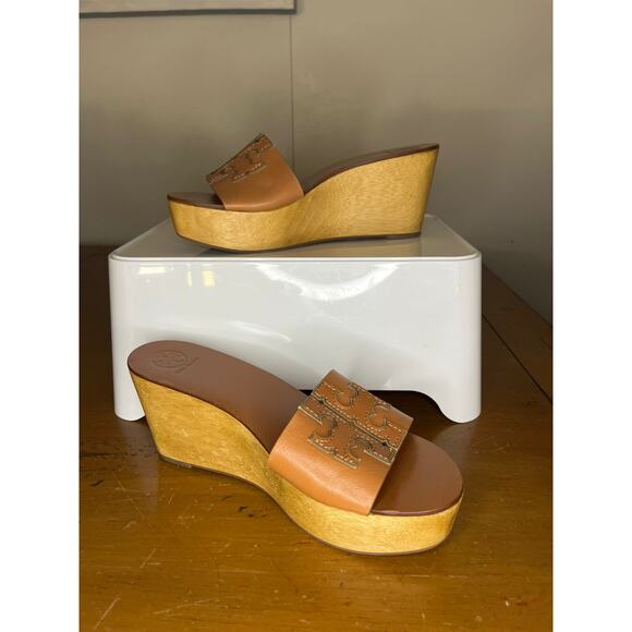 Tory Burch INES 80 mm slide wedge Sandals Black Size 8 | Vinted Tory Burch INES 80 mm slide wedge Sandals  Black Size 8